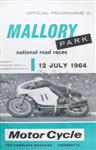 Programme cover of Mallory Park Circuit, 12/07/1964