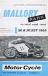 Programme cover of Mallory Park Circuit, 30/08/1964
