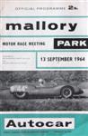Programme cover of Mallory Park Circuit, 13/09/1964