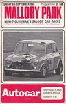 Programme cover of Mallory Park Circuit, 08/09/1968