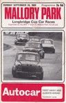 Programme cover of Mallory Park Circuit, 28/09/1969