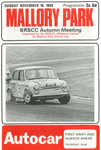 Programme cover of Mallory Park Circuit, 16/11/1969