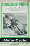 Programme cover of Mallory Park Circuit, 29/03/1970