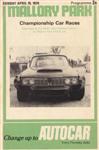Programme cover of Mallory Park Circuit, 19/04/1970
