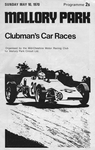 Programme cover of Mallory Park Circuit, 10/05/1970