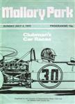 Programme cover of Mallory Park Circuit, 02/07/1972