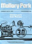 Programme cover of Mallory Park Circuit, 09/07/1972