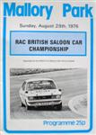 Programme cover of Mallory Park Circuit, 29/08/1976
