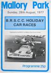Programme cover of Mallory Park Circuit, 28/08/1977