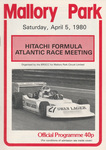 Programme cover of Mallory Park Circuit, 05/04/1980