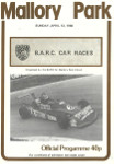 Programme cover of Mallory Park Circuit, 13/04/1980