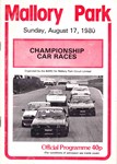 Programme cover of Mallory Park Circuit, 17/08/1980