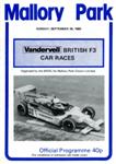 Programme cover of Mallory Park Circuit, 28/09/1980