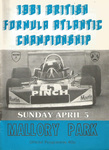 Programme cover of Mallory Park Circuit, 05/04/1981