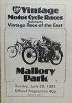 Programme cover of Mallory Park Circuit, 28/06/1981