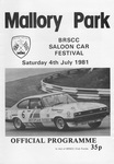 Programme cover of Mallory Park Circuit, 04/07/1981
