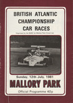 Programme cover of Mallory Park Circuit, 12/07/1981