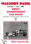 Programme cover of Mallory Park Circuit, 01/07/1984