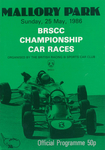 Programme cover of Mallory Park Circuit, 25/05/1986