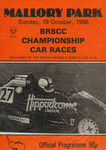 Programme cover of Mallory Park Circuit, 19/10/1986
