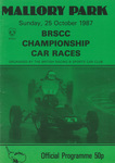 Programme cover of Mallory Park Circuit, 25/10/1987