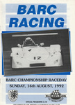 Programme cover of Mallory Park Circuit, 16/08/1992