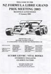 Programme cover of Manfeild Circuit, 19/01/2003