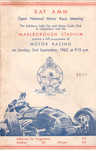 Programme cover of Marlborough Circuit (ZIM), 02/09/1962