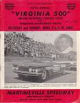 Programme cover of Martinsville Speedway, 10/04/1960