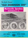 Programme cover of Martinsville Speedway, 24/09/1961