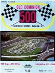 Programme cover of Martinsville Speedway, 27/09/1964