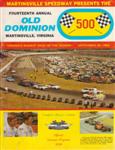 Programme cover of Martinsville Speedway, 28/09/1969