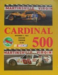 Programme cover of Martinsville Speedway, 01/11/1981