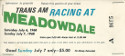 Ticket for Meadowdale International Raceway, 07/07/1968