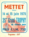 Programme cover of Mettet, 15/06/1975
