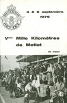 Programme cover of Mettet, 05/09/1976