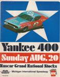 Programme cover of Michigan International Speedway, 20/08/1972