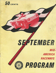 Programme cover of Mid-America Raceway, 18/09/1966