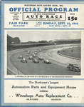 Programme cover of Milwaukee Mile, 22/09/1946