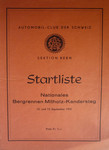 Programme cover of Mitholz-Kandersteg Hill Climb, 13/09/1953