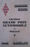Programme cover of Monaco, 14/04/1929