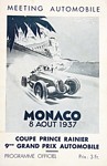 Programme cover of Monaco, 08/08/1937