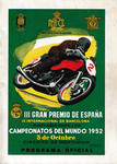 Programme cover of Montjuïc, 05/10/1952