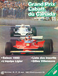 Programme cover of Circuit Gilles Villeneuve, 28/09/1980