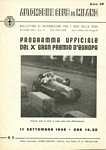 Programme cover of Monza, 11/09/1949