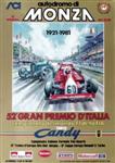 Programme cover of Monza, 13/09/1981