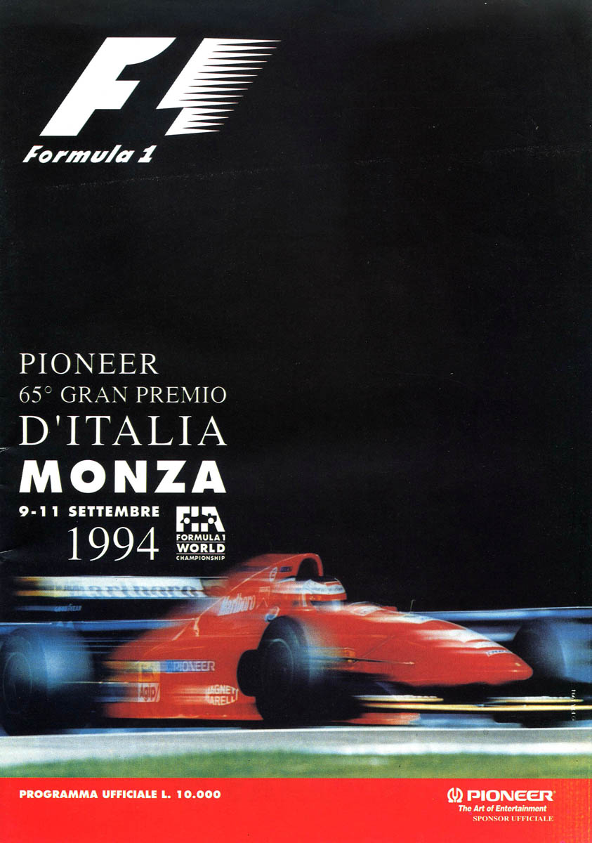 1994 Formula 1 World Championship Programmes | The Motor Racing Programme  Covers Project