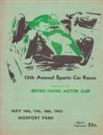 Programme cover of Mosport Park, 18/05/1963