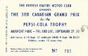 Ticket for Mosport Park, 28/09/1963
