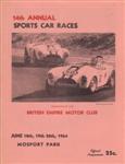 Programme cover of Mosport Park, 20/06/1964